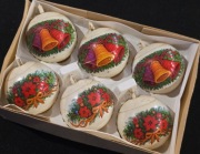 Bombki choinkowe prl okrągłe retro ozdoby na choinkę prl vintage 