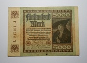 Stary banknot 5000 Marek Niemcy