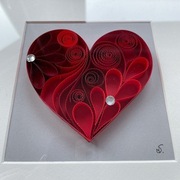 Obrazek serce; prezent dla niej; quilling