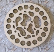 Baza dno koszyka spód koło 10cm makrama wzór 7kosz10