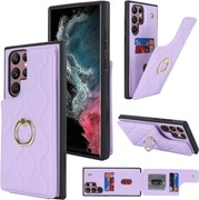 Etui portfel do Samsung Galaxy S23 Ultra pikowane fioletowe