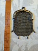 Portmonetka srebrna mała z siateczki vintage 