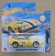 Hot Wheels Ferrari 365 GTB4 Competizione Żółte nowy 