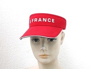 Daszek przeciwsłoneczny na głowę FRANCE/FRANCJA/ CZERWONY