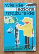 Wielkie jeziora mazurskie: mapa turystyczna 1972 - stara mapa 