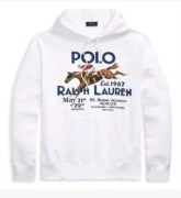 Polo Ralph Lauren LT Biała Męska Bluza z kapturem LARGE L Oreginalna Nowa  