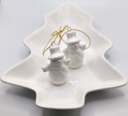 Bałwan Bałwanki Ceramika 2 sztuki