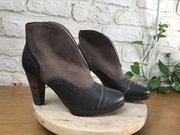 SUNDANCE Botki skóra naturalna r 37 24,5 cm obcas, brązowe 