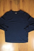 Sweter NN07 r. M okrągły dekolt granatowy męski bawełniany cienki 