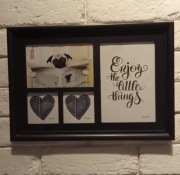 Ramka na zdjęcia format zdjęć 10x15; 13x18, 7x7 cm CZARNA typu kolaż z psem