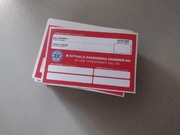 Naklejka w formie karta ICE pierwsza pomoc