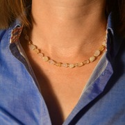 Naszyjnik/ czoker z kamieni Cytryn - rękodzieło