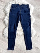 Jeansy jegginsy na gumce rurki obcisłe granatowe 