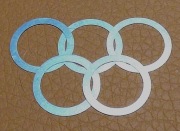 Podkładki 6x8x0,1 do regulacji luzu w kołowrotkach