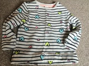 Bluza kolorowe serca ciepła 98 104 szara