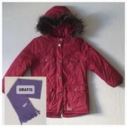 Parka kurtka zimowa płaszczyk Pepperts TEENS, rozmiar 122 + GRATIS