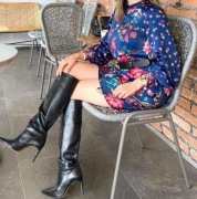 Kozaki do kolana wciągane na szpilce ZARA 42