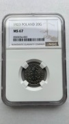 20 GROSZY 1923 rok NGC MS67
