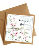 Kartka okolicznościowa kwiaty ręcznie robiona 