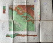 TAJNA mapa geologiczna PRL Wambierzyce Sudety 1954, podkład Niemiecki 1928