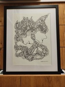 Obraz ręcznie rysowany. Twarze