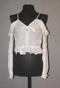 Bluzka biała z odkrytymi ramionami H&M Rozmiar S/36