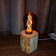 Lampka nocna +ŻARÓWKA!!! z litego drewna wyjątkowa stylowa "Weedle"