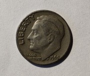 USA 1 dime, 1969 r. Dime Roosevelta. Bez znaku menniczego(S140)