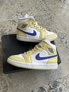 Buty damskie Air Jordan 1 Mid yellow skórzane limitowane 36 22.5cm