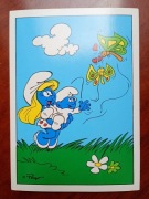 POCZTÓWKI retro SMERFY - nr 7 - Smerfetka z Maleństwem , Smerfuś
