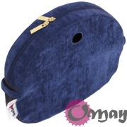 Granatowy organizer do Obag MOON LIGHT welur niebieski Złoto wkład OMAY