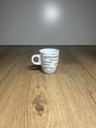 Filiżanka do espresso biała z napisami espresso