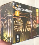Solarne spirale LED 3 szt – ciepłe światło, bez kabli, hit ogrodu