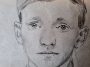 Portret żołnierza I wojna światowa ck armia ołowek