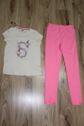tregginsy dziewczęce + t-shirt 134