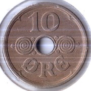 DANIA 10 ore 1924, KM# 822.1, AU