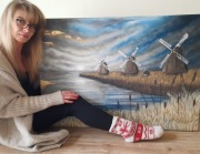 "Relikty przeszłości" obraz ręcznie malowany100×70