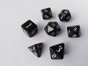Zestaw 7 kości RPG Czarne