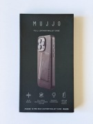 Etui portfelowe ze skóry naturalnej Mujjo do iPhone'a 15 Pro Max czarny