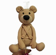 Miś dekoracja z masy cukrowej urodziny