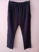 Spodnie granatowe dresowe  roz.L wymiary opis 