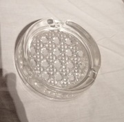 Popielniczka szklana okrągła, Vintage, 10 cm