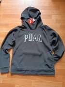 Damska czarna bluza z kapturem puma r. L  Logo
