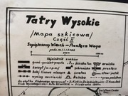 Tatry Wysokie /mapa szkicowa/ cz. II Szpiglasowy Wierch-Przełęcz Waga, 1960
