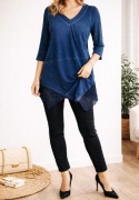 Bluzka damska Bonprix jeansowa asymetryczna M/L 
