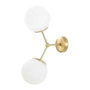 Kinkiet ścienny biały ze złotymi wstawkami