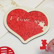 Drewniane Puzzle Miłosne Prezent Dla Mężczyzn I Kobiet 