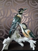 Karl ENS dzięcioły figurka z porcelany