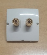 Gniazdo głośnikowe pojedyncze białe Simon Basic 