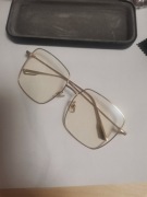 Okulary zero zerówki złote